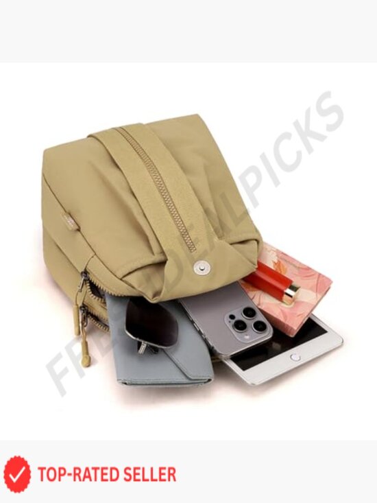 3-in-1 Convertible Anti-Theft Backpack Mini Nylon Commuter Crossbody Chest Bag